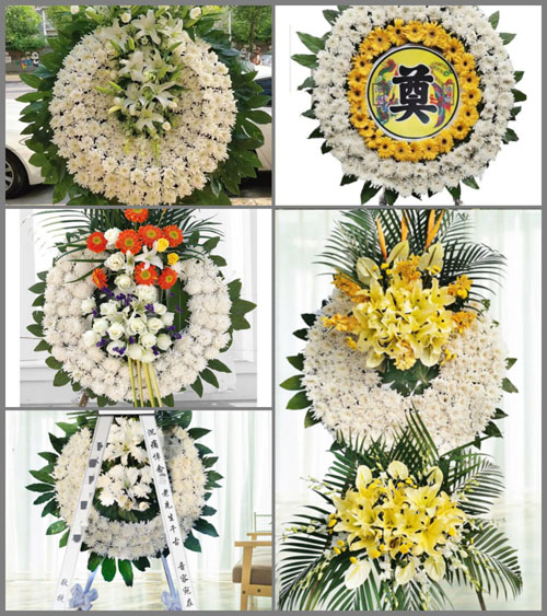 广东梅州市五华县华城镇万子村花圈速递