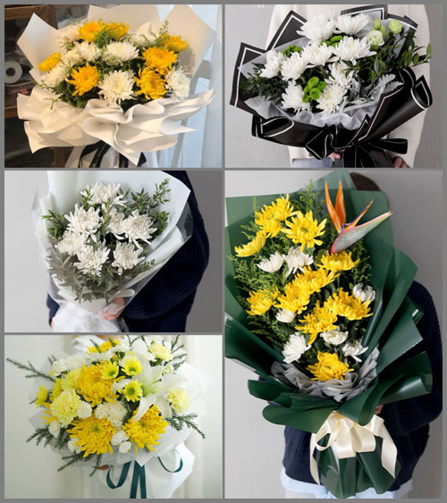 广东梅州市五华县华城镇万子村白事花束代送